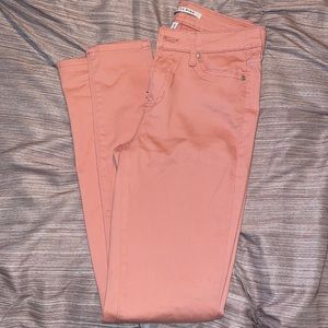 Celebrity pink mid rise skinny